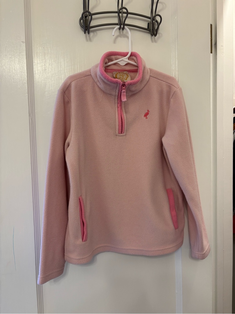 The Beaufort Bonnet Company Pink Quarter-Zip Fleece Pullover